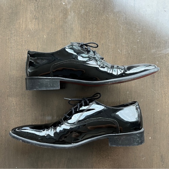 Black Brown 1826 Patent Leather Dress Shoes - Picture 5 of 6